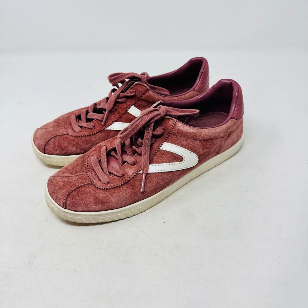 Tretorn Rawlins Sneakers Mauve Suede Low Top Retro Size 8 Sporty Streetwear